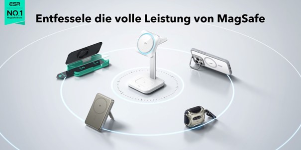 Image: ESR prÃ¤sentiert neue Qi2-LadegerÃ¤te und HÃ¼llen fÃ¼rs iPhone 16