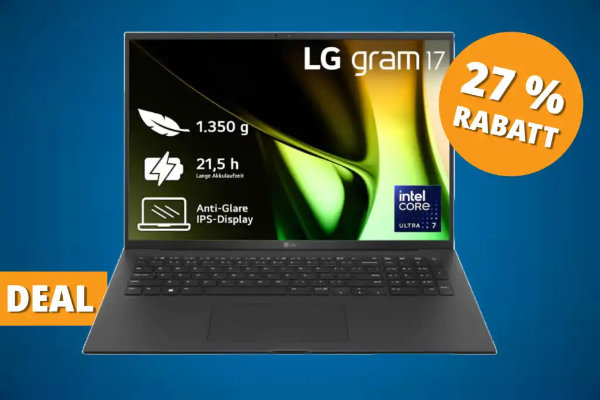 Image: Laptop LG gram 17: Jetzt satte 450 Euro gÃ¼nstiger